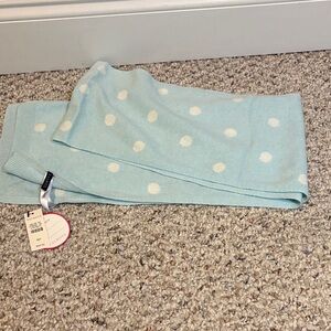 Talbots Light Blue Polka Dot Scarf